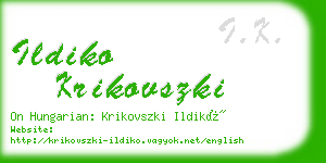 ildiko krikovszki business card